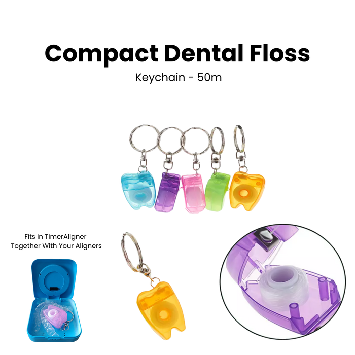 Compact Dental Floss Keychain - 50m
