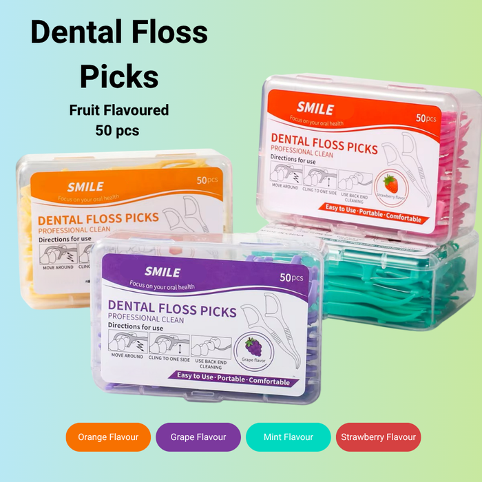 Fruit-Flavored Dental Floss Picks (50 pcs)